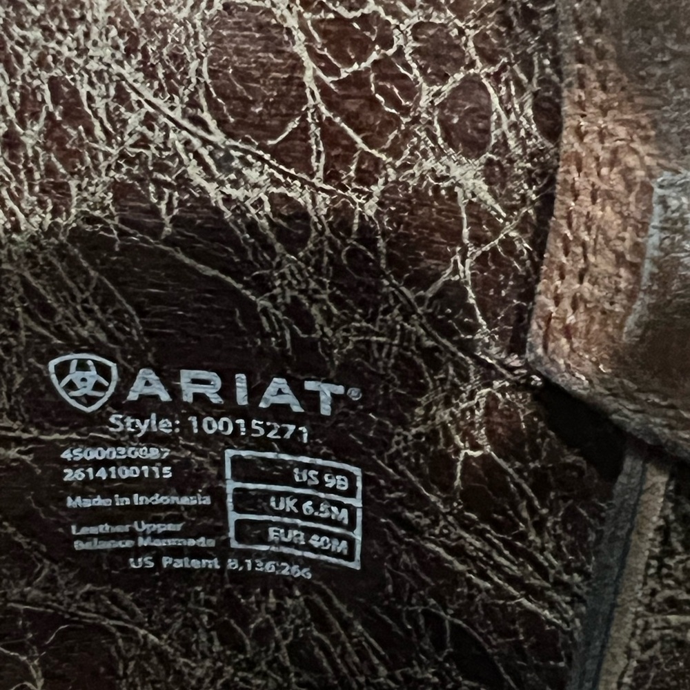 Ariat Women's Heritage Western Cowboy X-Toe Wingtip 9B - Picture 8 of 8